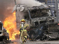 В Набережных Челнах сгорели два новых большегруза 