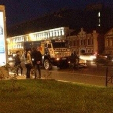 Гоночный 'КАМАЗ' попал в ДТП в Казани