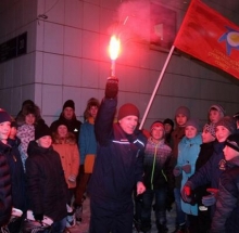 Челнинцы построились в олимпийские кольца