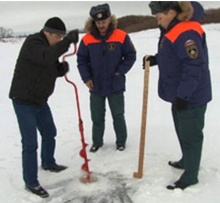 Толщина льда на реке Кама ниже нормы