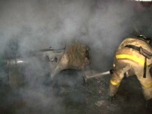 Сегодня ночью в 47-м комплексе сгорел автомобиль