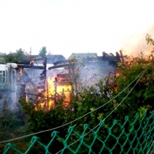 В садовом обществе 'Дизелист' возле Набережных Челнов загорелся дом