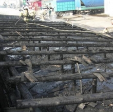 Причиной возгорания на рынке «Караван» является короткое замыкание электропроводки