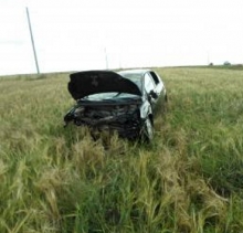 Водитель иномарки вылетел в кювет на дороге Набережные Челны - Уфа