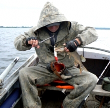 Рыбалка под дождем