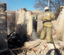 Сегодня утром возле Набережных Челнов сгорел дачный домик