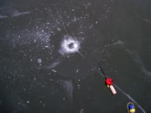 Рыболовы Набережных Челнов второй раз за эту осень вышли половить по первому льду