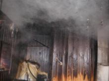 В поселке Сидоровка на улице Александрова сгорела частная баня