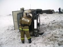 На трассах под Набережными Челнами машины заносит на гололеде