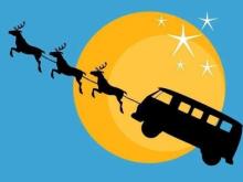 Автобусы в Рождественскую ночь развозят верующих с половины третьего