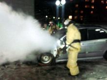 В Набережных Челнах возле рынка «Фонтан» обгорела иномарка