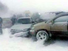 На автотрассе М-7 столкнулись десять автомобилей