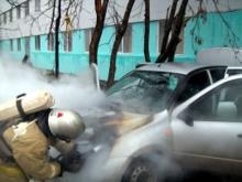 В Набережных Челнах обгорела иномарка