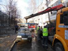 МЧС и ГИБДД эвакуировали автомобиль во время рейда по дворам Набережных Челнов