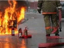 В Набережных Челнах на автодороге М-7 сгорела старая «девятка»