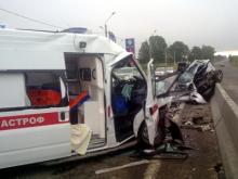 На трассе М-7 в Нижегородской области 'скорая' из Татарстана попала в смертельное ДТП