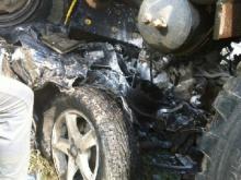 На трассе Чистополь - Альметьевск автомобиль 'Приора' залетел под автокран