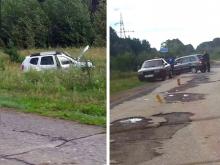 Жительница Набережных Челнов столкнула автомобиль в кювет