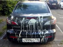 В Белоруссии краской облили автомашину из Татарстана