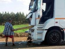 Первая авария нового 'КАМАЗа-50' на трассе М-7