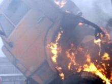 В Набережных Челнах обгорела фура из Нижегородской области