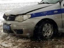 На трассе Набережные Челны - Заинск полицейский 'Фиат' попал в лобовое столкновение