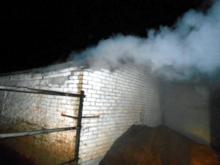 Ночью запылала частная конюшня, в которой содержали 10 лошадей. Хозяин успел их вывести