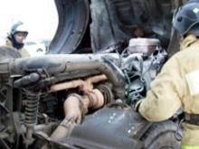 Утром на первой автодороге обгорела фура из Нижегородской области