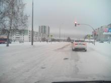 Челнинские дорожники вновь не справились со снегопадом