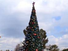 На российскую авиабазу в Сирии привезли 15-метровую елку