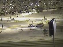 Как происходят автомобильные аварии у гипермаркета 'Метро' 