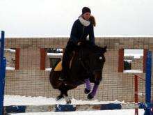 В конно-спортивной школе 'Тулпар' ученики и тренеры соревновались в конкуре