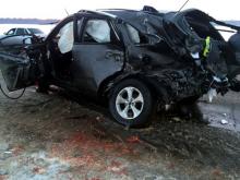 На загородной трассе в Татарстане на большой скорости столкнулись два внедорожника