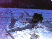 ДТП на реке Кама: столкнулись два рыбака на снегоходах