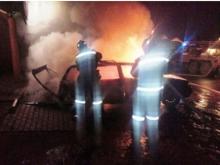 В поселке Круглое поле полностью сгорел припаркованный автомобиль