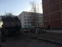 Жители -го комплекса оплакивают вырубленные деревья, До Путина они не 'достучались'