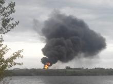 В селе Бетьки на предприятии 'Вагон-сервис' произошел крупный пожар