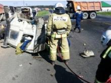 В столкновении двух «КАМАЗов» на трассе М-7 погиб водитель. На трассе возникла пробка