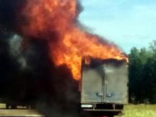 На дороге 'Азнакаево – Сарманово' сгорела 'Газель', перевозившая автозапчасти