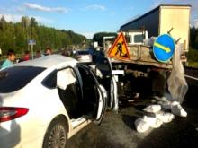 На автотрассе М-7 рядом с Челнами 'Форд Мондео' протаранил автомобиль дорожников