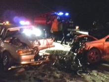 Возле Набережных Челнов на трассе М-7 в ДТП пострадала молодая пара на 'ВАЗ-2114'