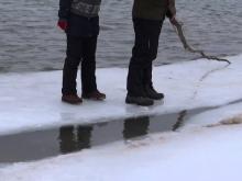 Школьники, вылезшие на льдины на реке Челнинка, сбежали от спасателей 