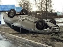 Сегодня утром на проспекте Вахитова опрокинулся автомобиль. Водитель не пострадал