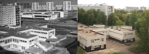 Острые углы новостроек давно сглажены пышной зеленью 