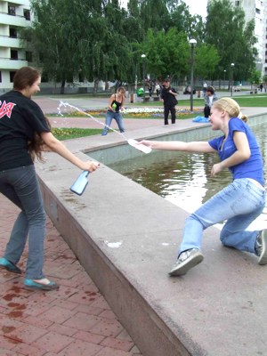 Первые водные бои проходили на бульваре. Первые водные бои проходили на бульваре.