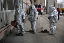 38 минут пожарным Набережных Челнов потребовалось на тушение условного пожара на Нижнекамской ГЭС