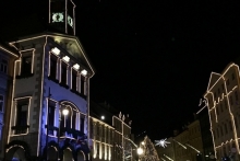 В Любляне президенту удалось прогуляться по улочкам города только поздним вечером