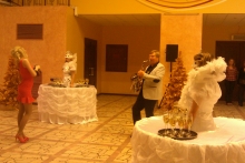 Под хорошую музыку за фуршетом в залах дворца приятно пообщались предприимчивые люди.