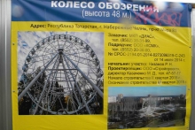 Высота колеса обозрения в парке Победы – 48 метров