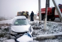 На загородных трассах в Татарстане из-за обильного снегопада происходит масса ДТП